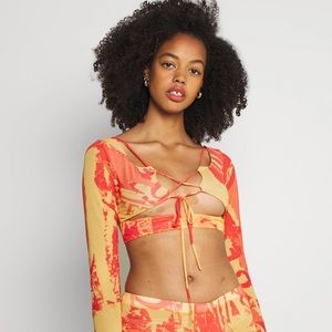 Jaded Strappy Crop with Sleeves